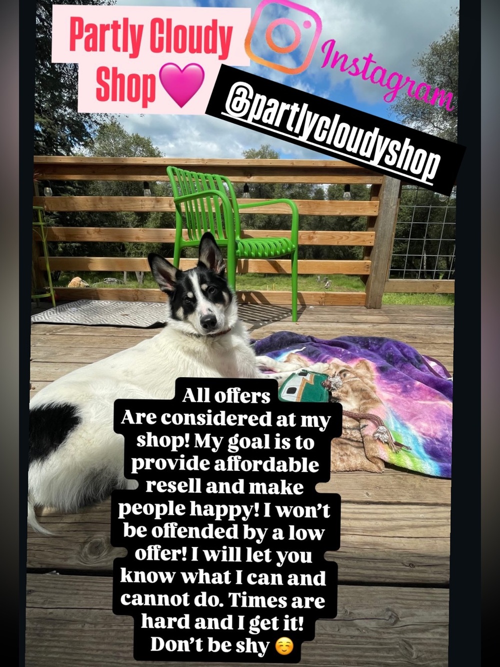 All offers are considered! Don’t be shy, let’s be friends!